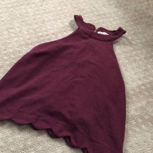 Purple top with scalloped bottom!